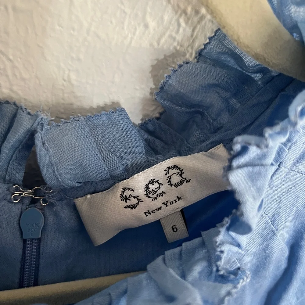 Blue Ruffled Dress - Picture 2 of 3